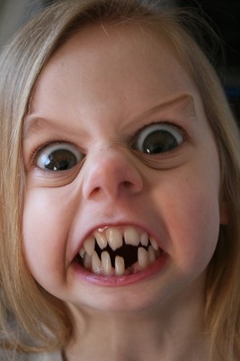 Scary Girl with Missing Tooth