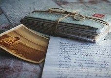 Letters on a table